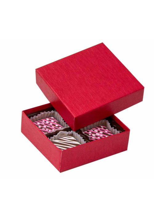 804-2380 - 1/8 lb. Solid Lid Candy Box - Cherry Cordial         