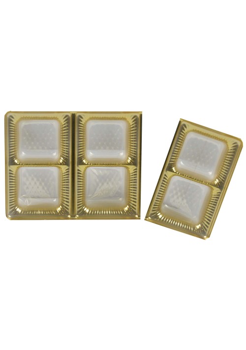 2 or 6 Cavity Tray - Gold - 500ct
