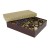 8302-2002/2007 - 2 lb. Double Layer Solid Lid Candy Box - Chocolate / Gold Diamond
