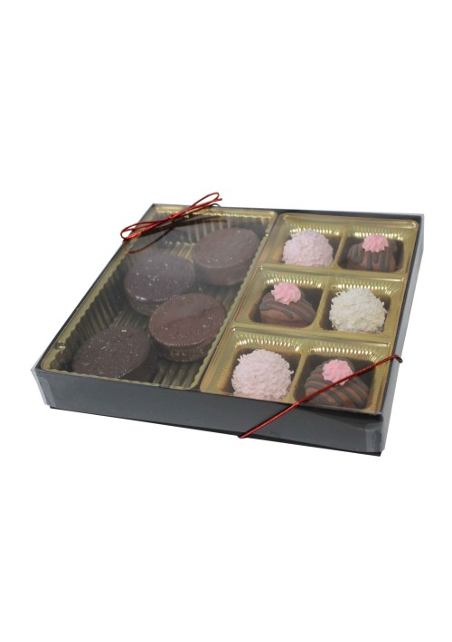 V216-011 - Clear Vinyl Lid Candy Box - Black - 40 per Case