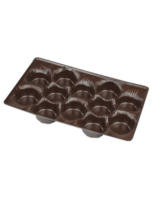 12 Cavity Tray - Brown - 100ct