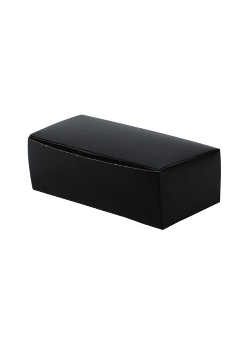 1 lb. Black Gloss Folding Candy Box