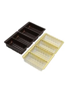 TR8022 Series - 2 or 4 Cavity Tray | 100 or 500 Case Pack | Gold or Brown