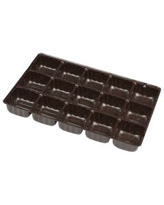 15 Cavity Tray - Brown - 500ct