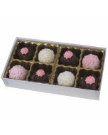 V208-005 - 1/4 lb. Vinyl Lid Candy Box - White Krome