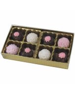 V208-2007 - 1/4 lb. Vinyl Lid Candy Box - Gold Diamond