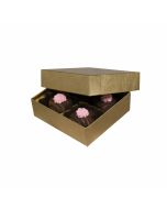 804-2044 - 1/8 lb. Solid Lid Candy Box - Elegant Gold