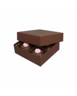 804-2057 - 1/8 lb. Solid Lid Candy Box -  Cocoa