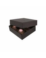 804-2251 - 1/8 lb. Solid Lid Candy Box - Dark Chocolate  