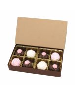 808S-2057/2054 - 1/4 lb. Solid Lid Candy Box - Latte / Cocoa