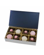 808S-20902392 - 1/4 lb. Solid Lid Candy Box - Sapphire / Silver Silk 