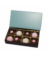 808S-2251/2357 - 1/4 lb. Solid Lid Candy Box - Mint / Dark Chocolate