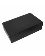 8152-011 - 1 lb. Double Layer Solid Lid Black Candy Box 