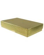 815D-2007 - 1/2 lb. Solid Lid Candy Box (TALL) - Gold Diamond          