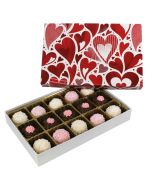 815S-005/2418 - 1/2 lb. Solid Lid Candy Box - Hearts O' Plenty