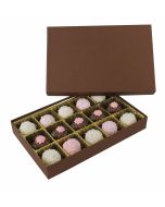 815S-2057 - 1/2 lb. Solid Lid Candy Box - Cocoa  