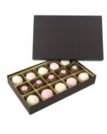 815S-2251 - 1/2 lb. Solid Lid Candy Box - Dark Chocolate