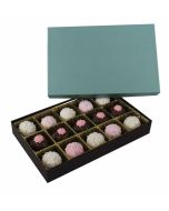 815S-2251/2357 - 1/2 lb. Solid Lid Candy Box - Mint / Dark Chocolate