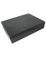 8302-011 - 2 lb. Double Layer Solid Lid Candy Box - Black