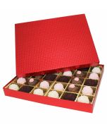 830S-2023 - 1 lb. Solid Lid Candy Box - Red Diamond       