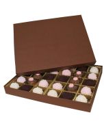 830S-2057 - 1 lb. Solid Lid Candy Box - Cocoa 