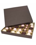 830S-2251 - 1 lb. Solid Lid Candy Box - Dark Chocolate   