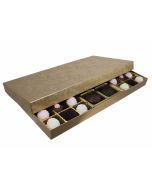 845-2044 - 1-1/2 lb. Solid Lid Candy Box - Elegant Gold   