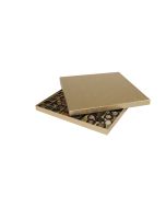 890-2044 - 3 lb. Solid Lid Candy Box - Elegant Gold     