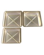 TR8012-153 - 1 or 2 Cavity Tray - Gold - 500ct