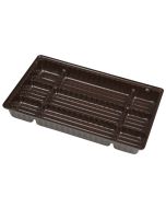 3 Long Cavity Tray - Brown - 500ct