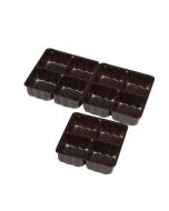 4 or 8 Cavity Tray - Brown - 500ct