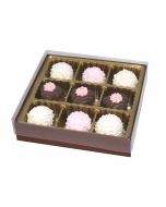 V213-2057 - Small Gift Candy Box w/ Vinyl Lid  - Cocoa