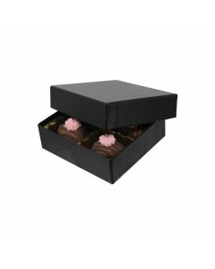 804-011 - 1/8 lb. Solid Lid Candy Box - Black