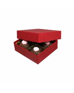 804-2380 - 1/8 lb. Solid Lid Candy Box - Cherry Cordial