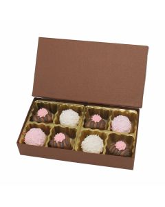 808S-2057 - 1/4 lb. Solid Lid Candy Box - Cocoa