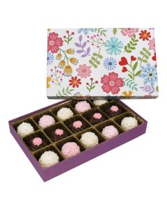 815S-2332/2411 - 1/2 lb. Solid Lid Candy Box - Spring Floral / Lilac