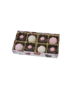 V208-2417 - 1/4 lb. Vinyl Lid Candy Box - Watercolor Hearts  