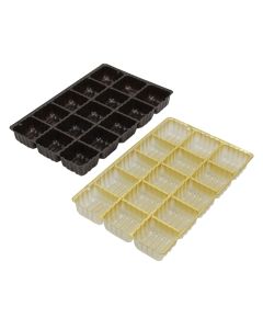 TR8151 Series - 15 Cavity Tray | 100 or 500 Case Pack | Gold or Brown