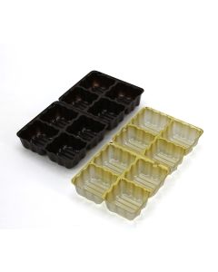 TR8081 Series - 4 or 8 Cavity Tray | 100 or 500 Case Pack | Gold or Brown