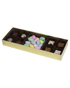 V203 - Clear Lid Candy Box - Gold Diamond