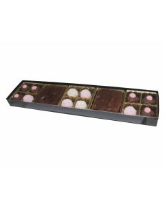 V205 - Clear Lid Candy Box  - 25 per Case - Black