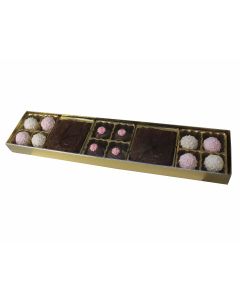 V205 - Clear Lid Candy Box  - 25 per Case - Gold Diamond